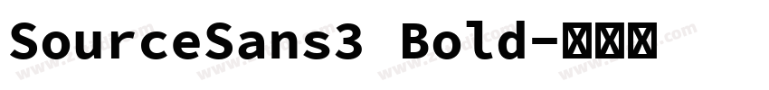 SourceSans3 Bold字体转换